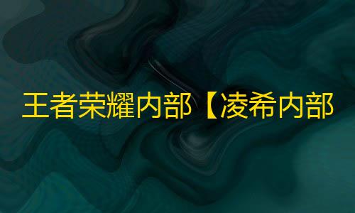 王者荣耀内部【凌希内部】辅助